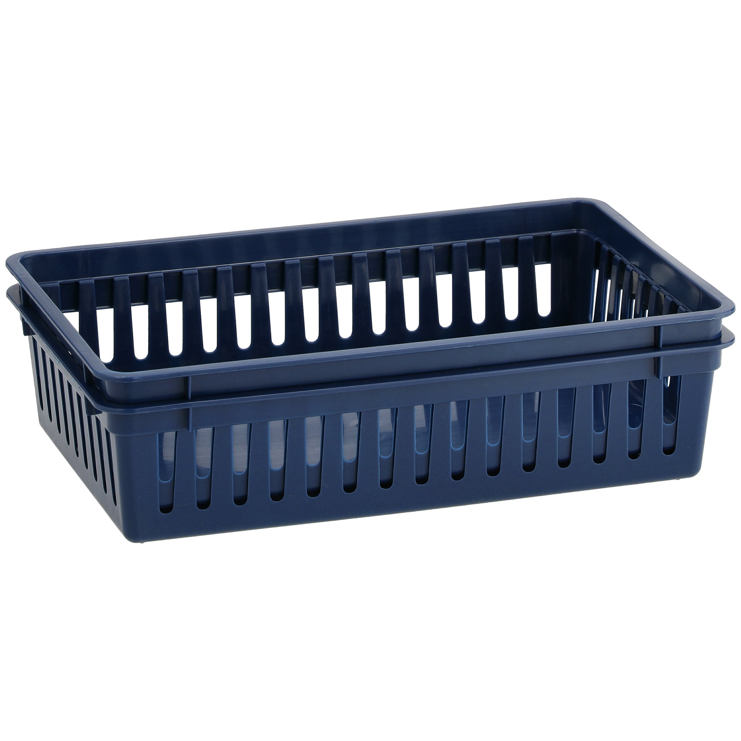 Starplast Rectangular Navy Resin Storage Bins Shop Storage Bins at HEB