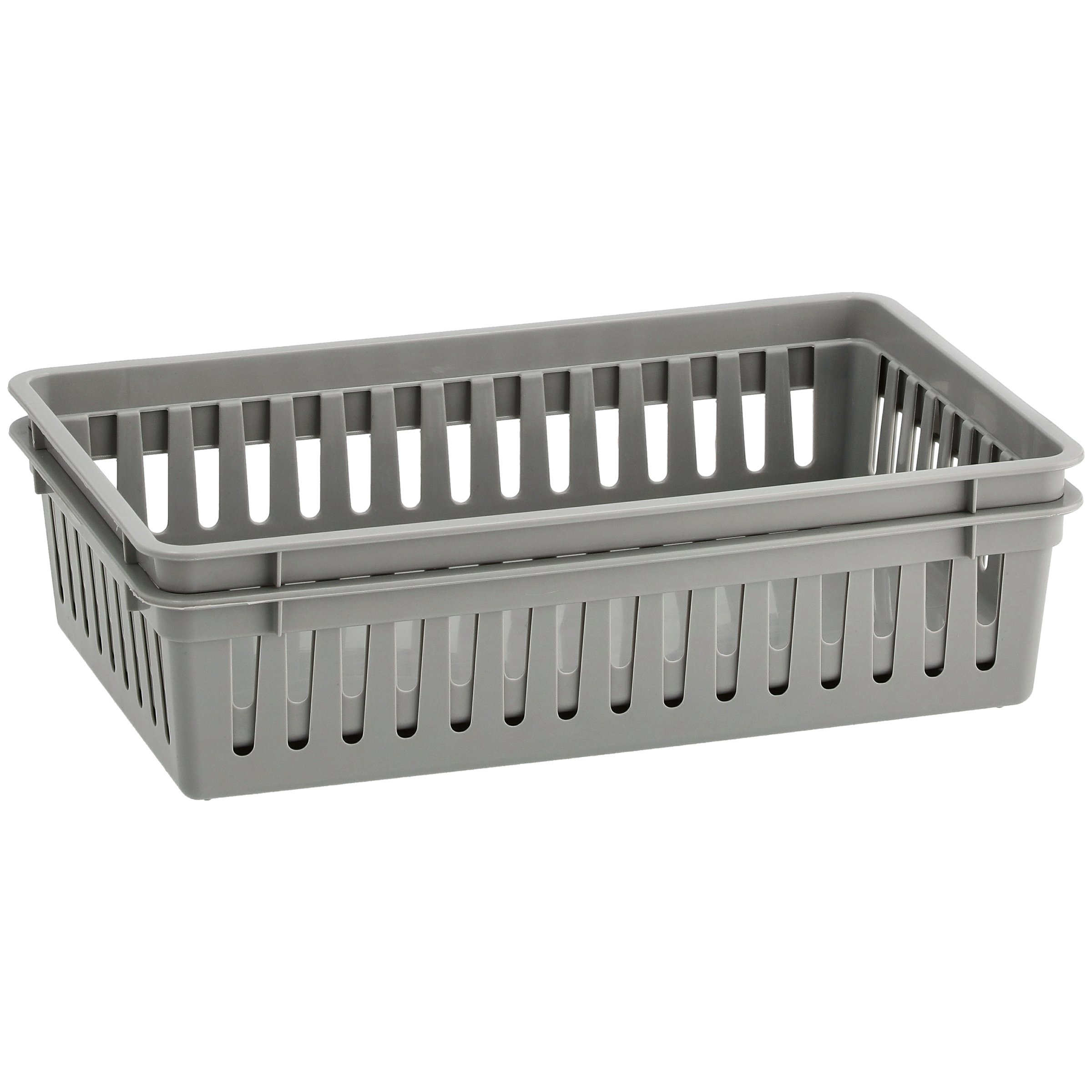 Starplast Rectangular Gray Resin Storage Bins Shop Storage Bins at HEB