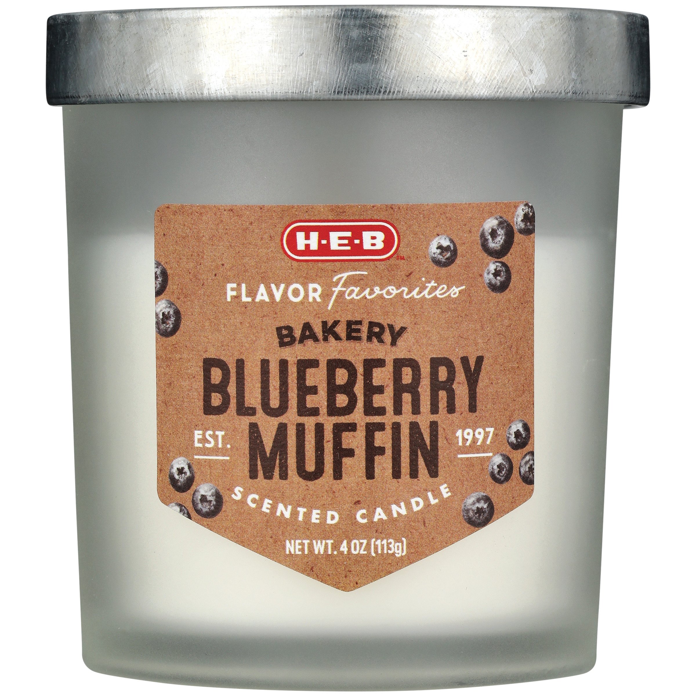 H-E-B Flavor Favorites Blueberry Muffin Scented Candle, 4 oz