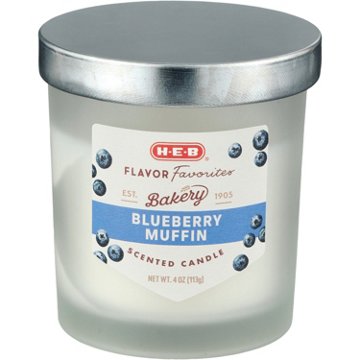 H-E-B Flavor Favorites Blueberry Muffin Scented Candle, 4 oz