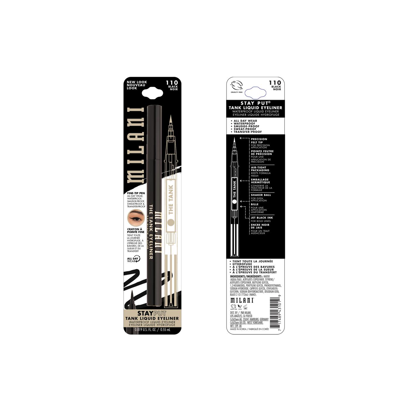 Milani Stay Put Tank Liquid Eyeliner - Black; image 3 of 4