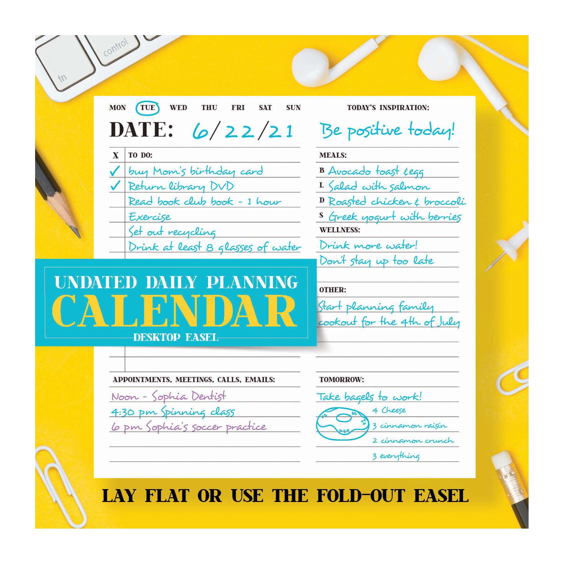 TF Publishing Daily Planning Calendar with Desktop Easel - Shop ...