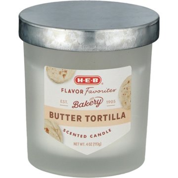H-E-B Flavor Favorites Bakery Butter Tortilla Scented Candle, 4 oz