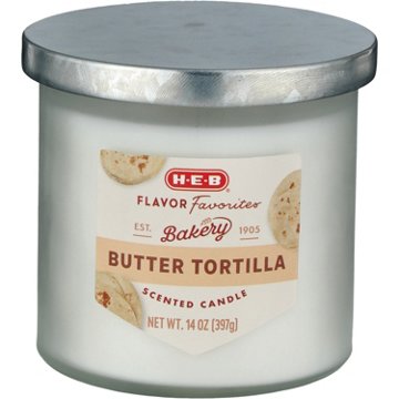 H-E-B Flavor Favorites Bakery Butter Tortilla Scented Candle, 14 oz