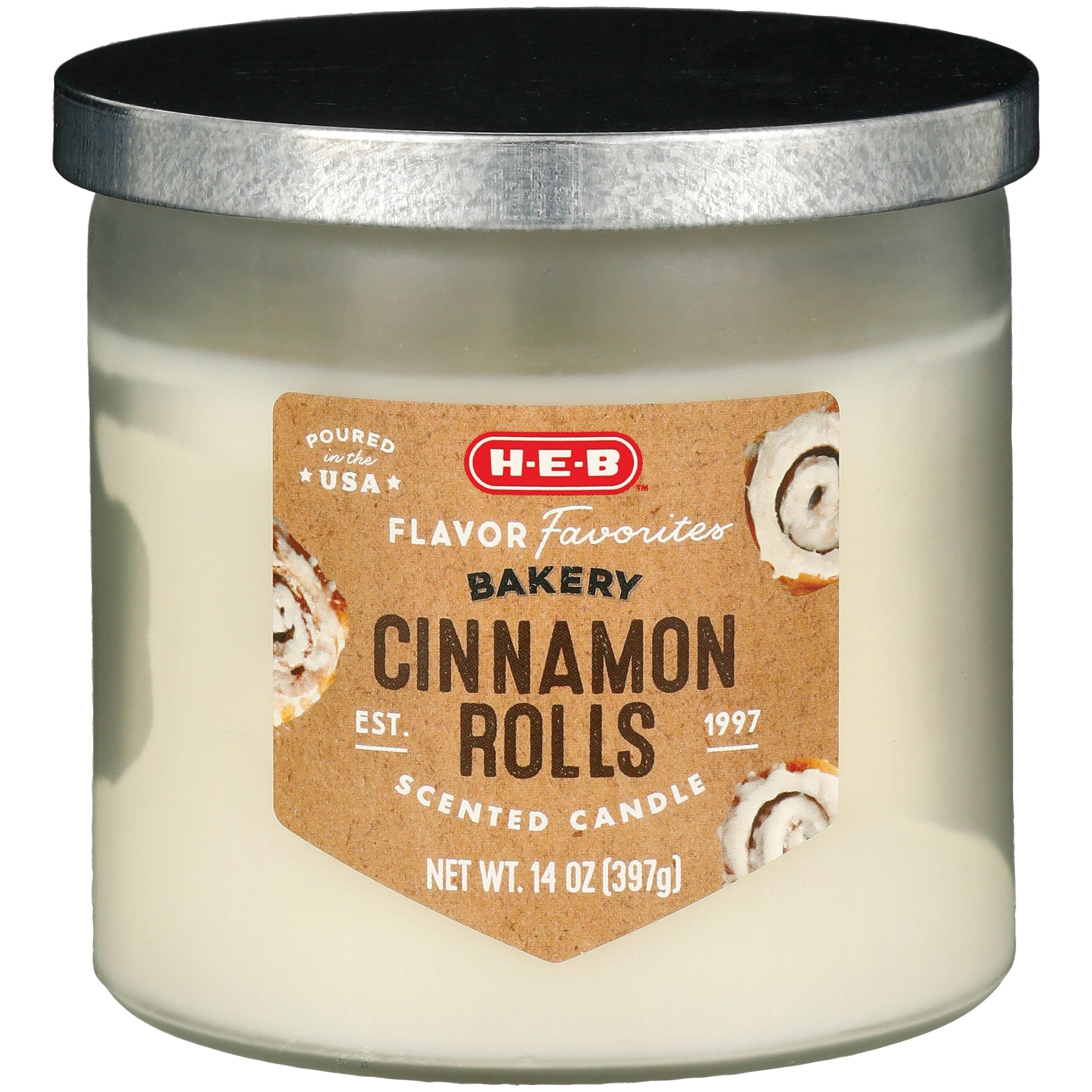 H-E-B Flavor Favorites Cinnamon Rolls Scented Candle - Shop Air ...