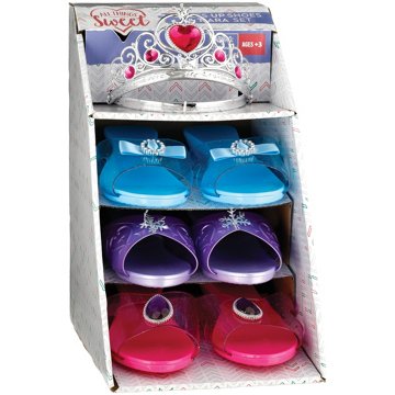 All Things Sweet Dress Up Shoes & Tiara Playset, 4 pk