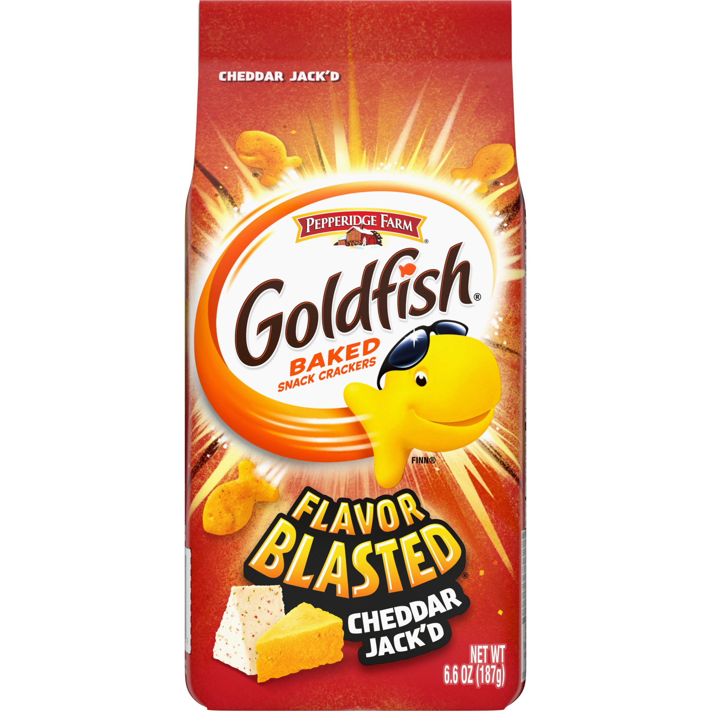 Pepperidge Farm Goldfish Flavor Blasted Cheddar Jack'd Baked Snack ...