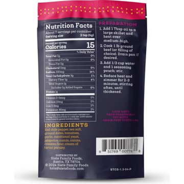 Siete Spicy Taco Seasoning, 1.3 oz