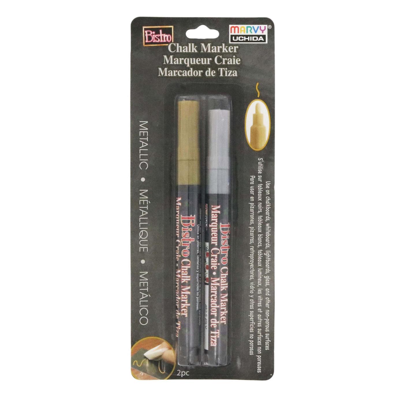 Marvy Uchida Bistro Metallic Fine Tip Chalk Markers Shop Pens at HEB