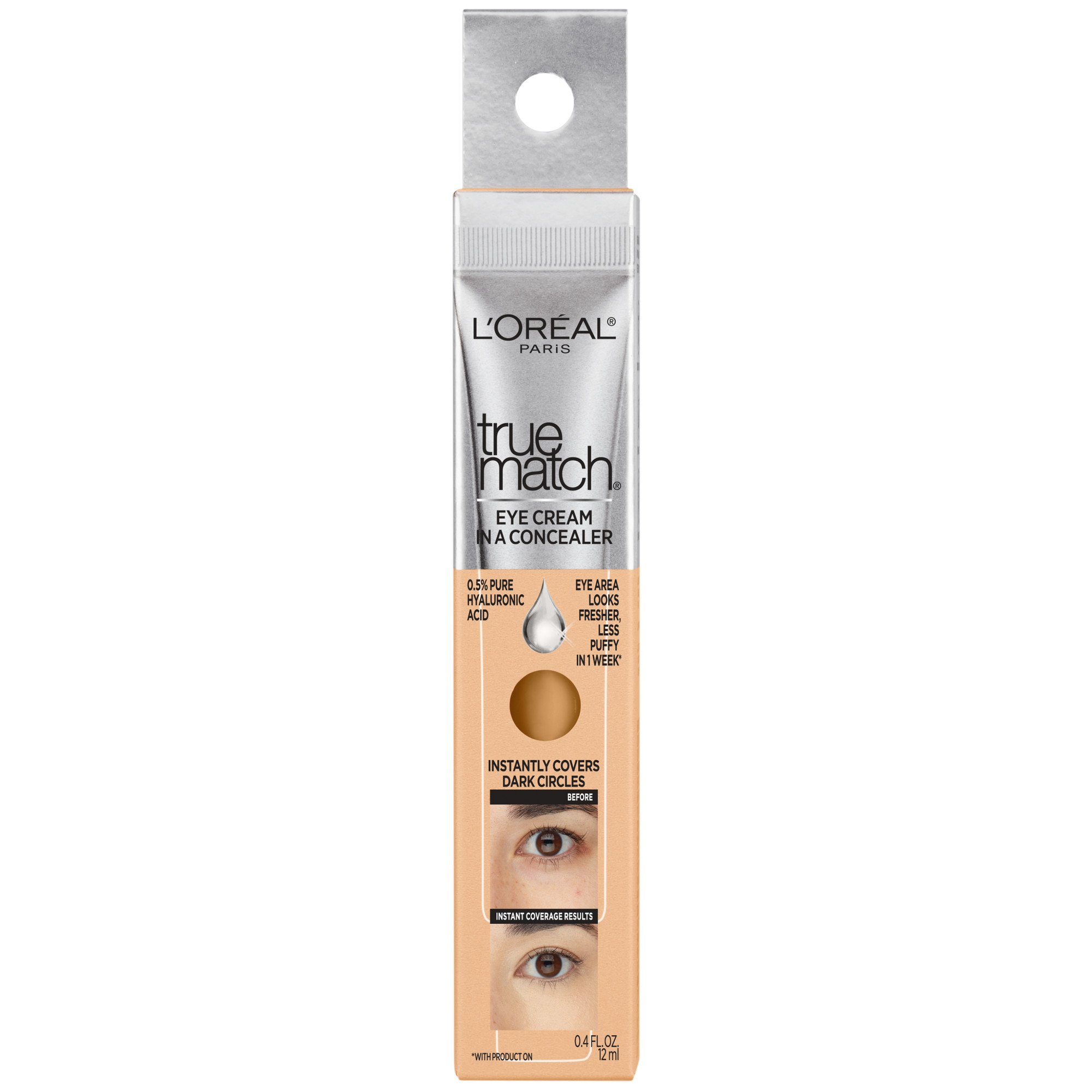 L'Oréal Paris True Match Eye Cream in a 0.5 percent hyaluronic acid W3-4 - Shop Concealer & Color Corrector at H-E-B