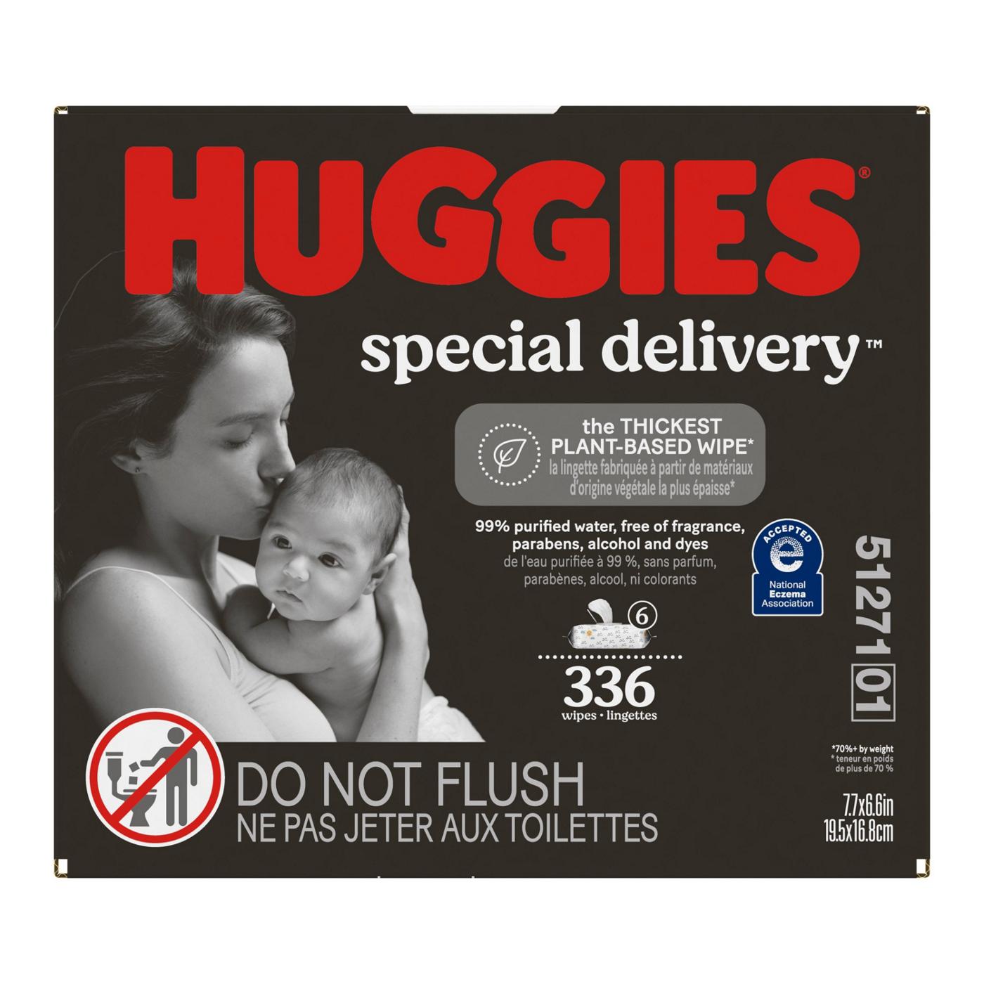 Huggies Special Delivery Hypoallergenic Unscented Baby Wipes 6 Pk