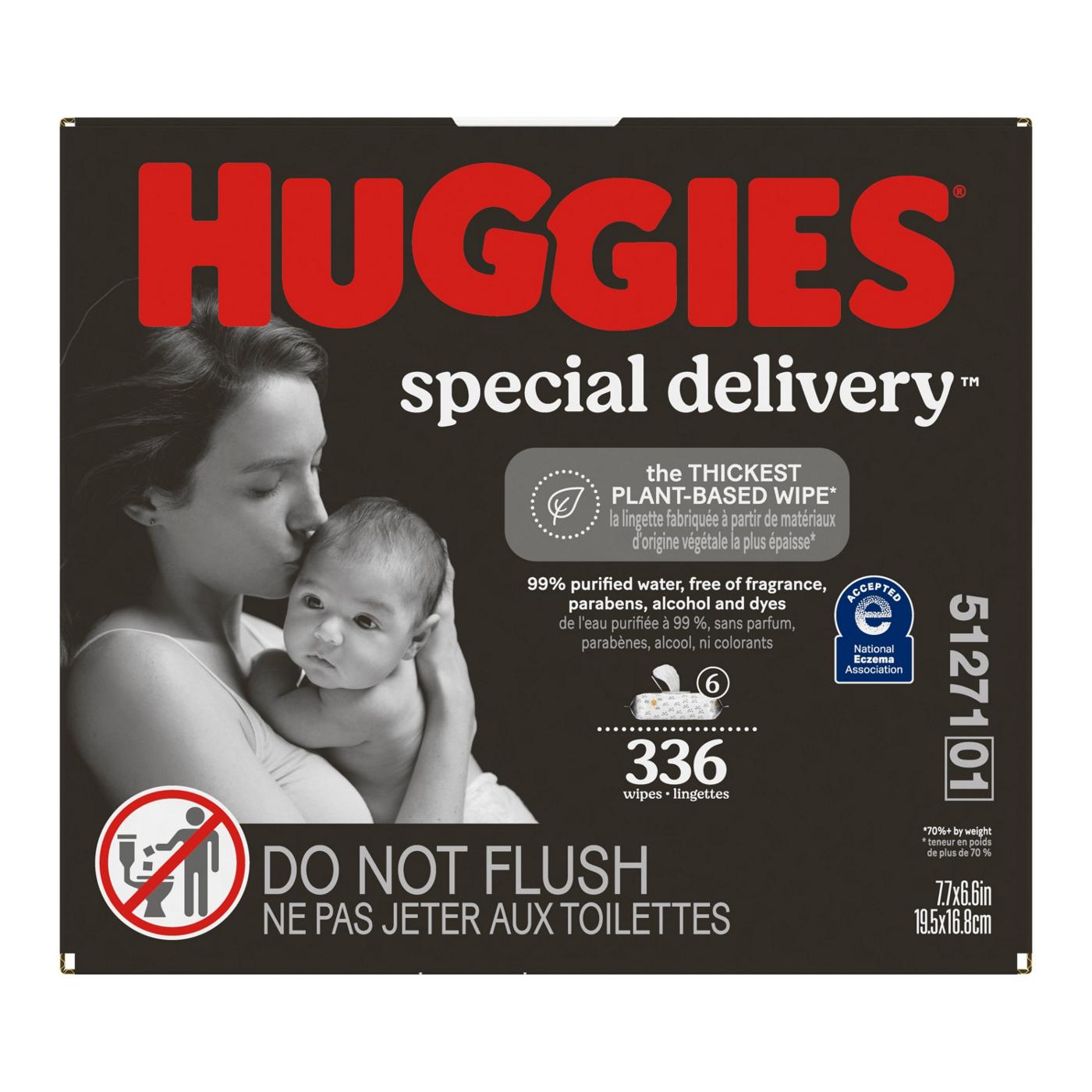 Huggies Special Delivery Hypoallergenic Unscented Baby Wipes 6 Pk; image 6 of 7