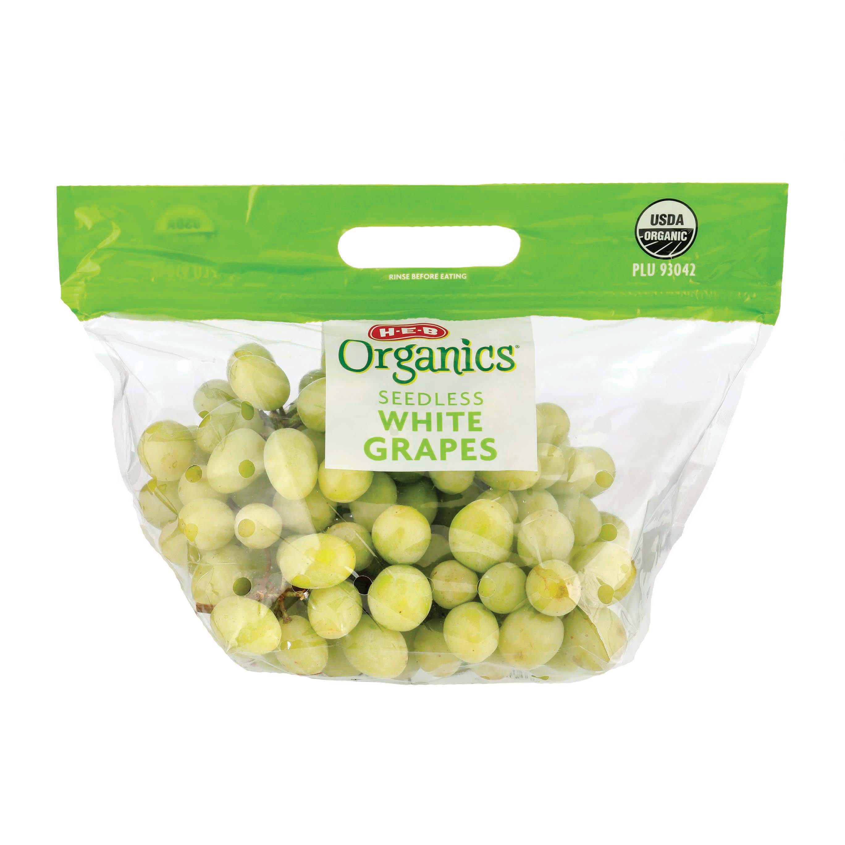 H E B Organics White Seedless Grapes Shop Fruit At H E B