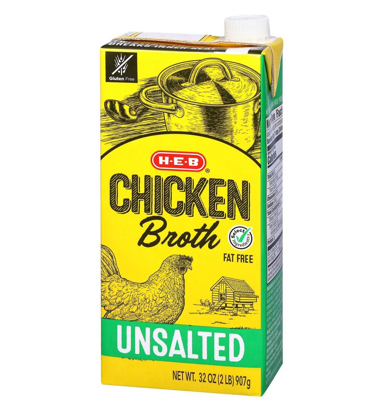 H-E-B Unsalted Chicken Broth; image 5 of 9