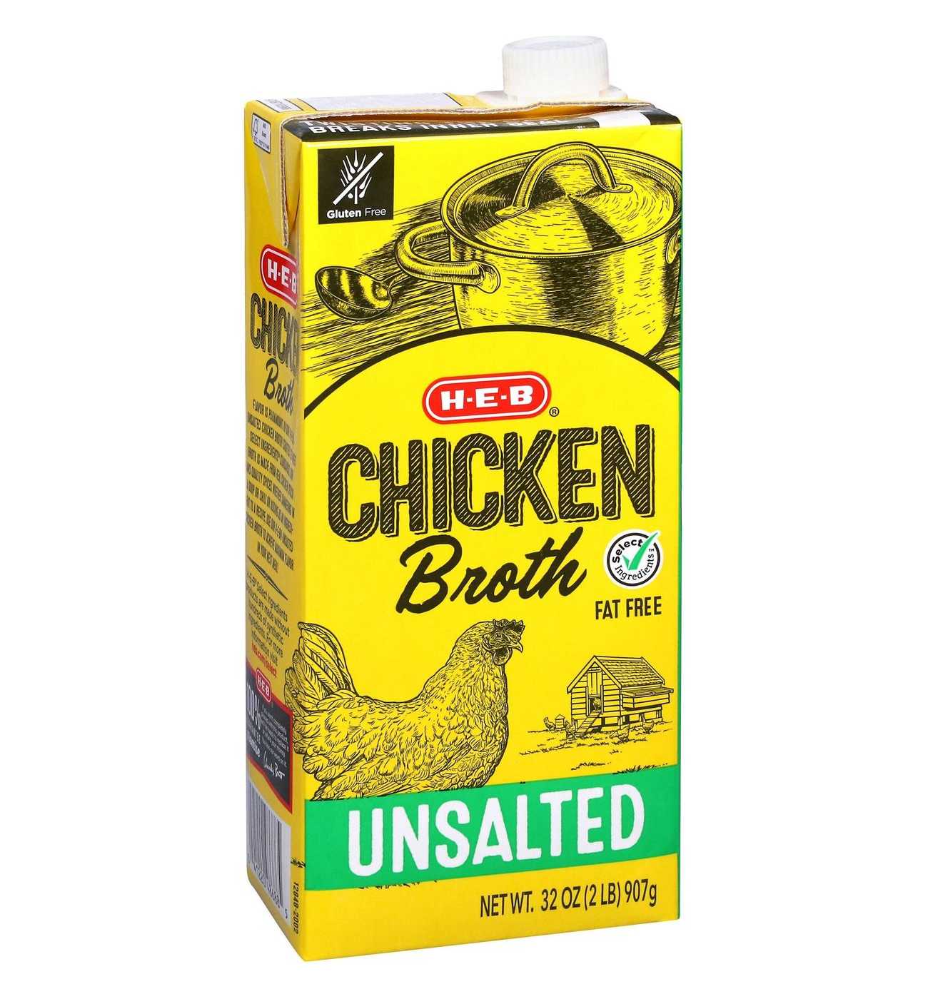 H-E-B Unsalted Chicken Broth; image 9 of 9
