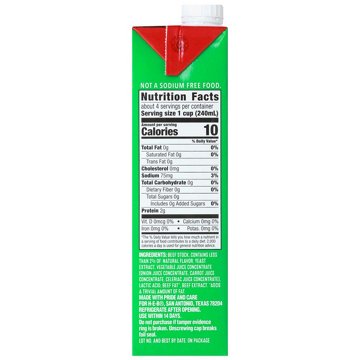 H-E-B Unsalted Beef Broth, 32 oz
