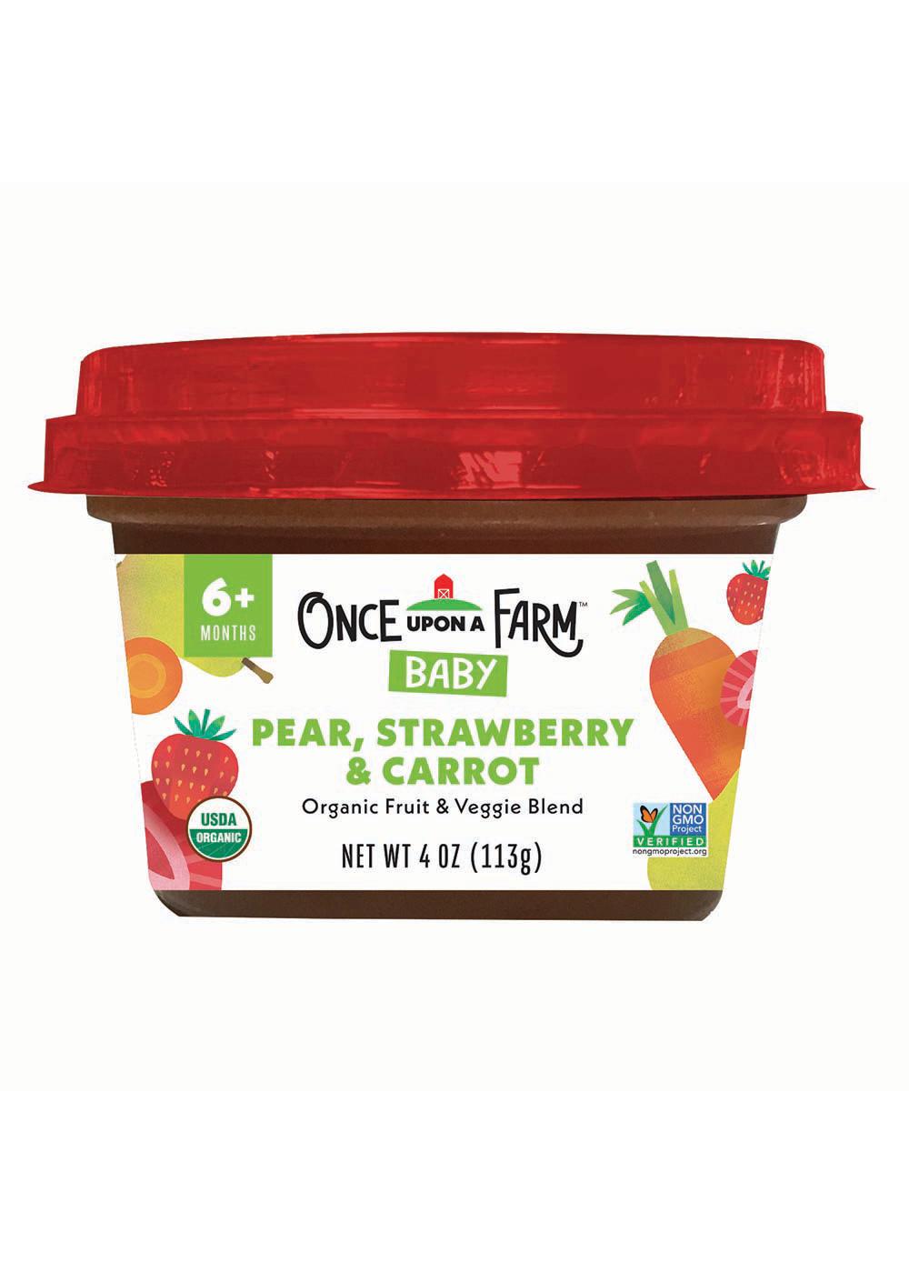 Once Upon a Farm Organic Baby Food - Pear Strawberry & Carrot; image 1 of 2