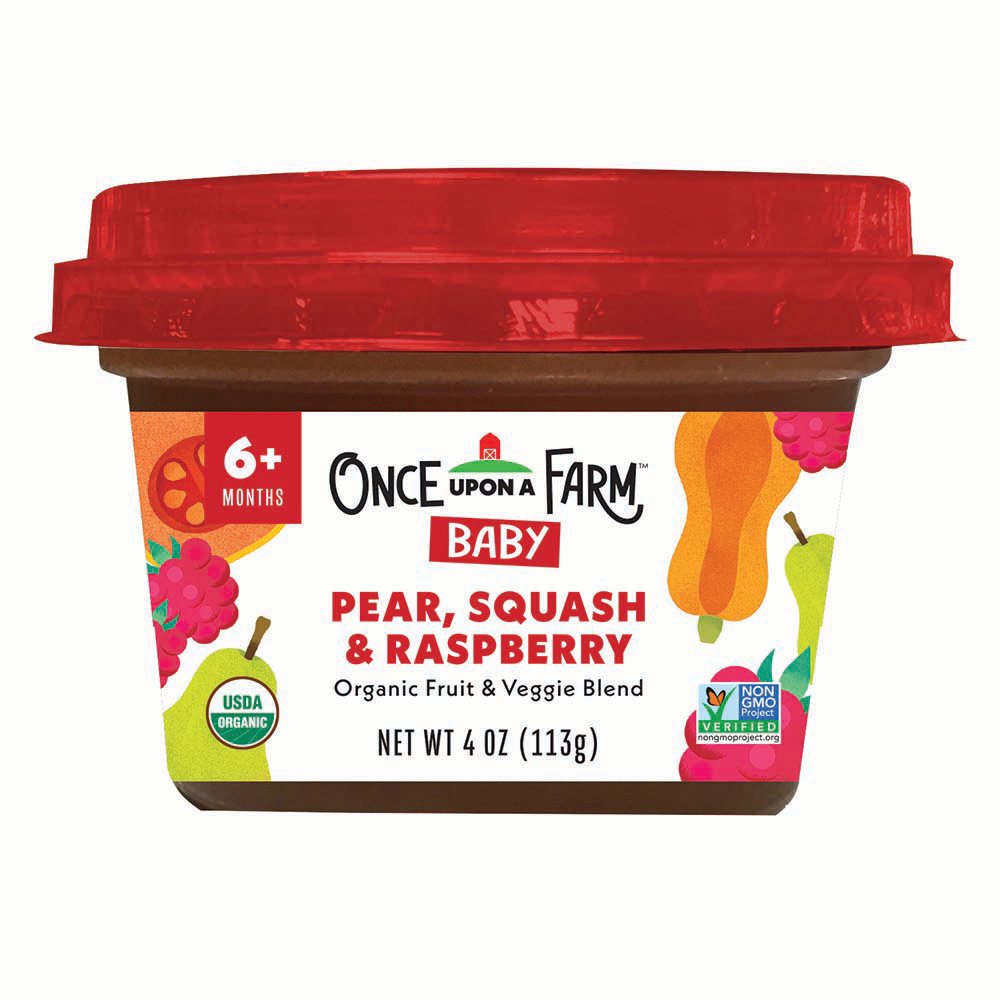 Once Upon a Farm Organic Baby Food - Pear Squash & Raspberry, 4 oz
