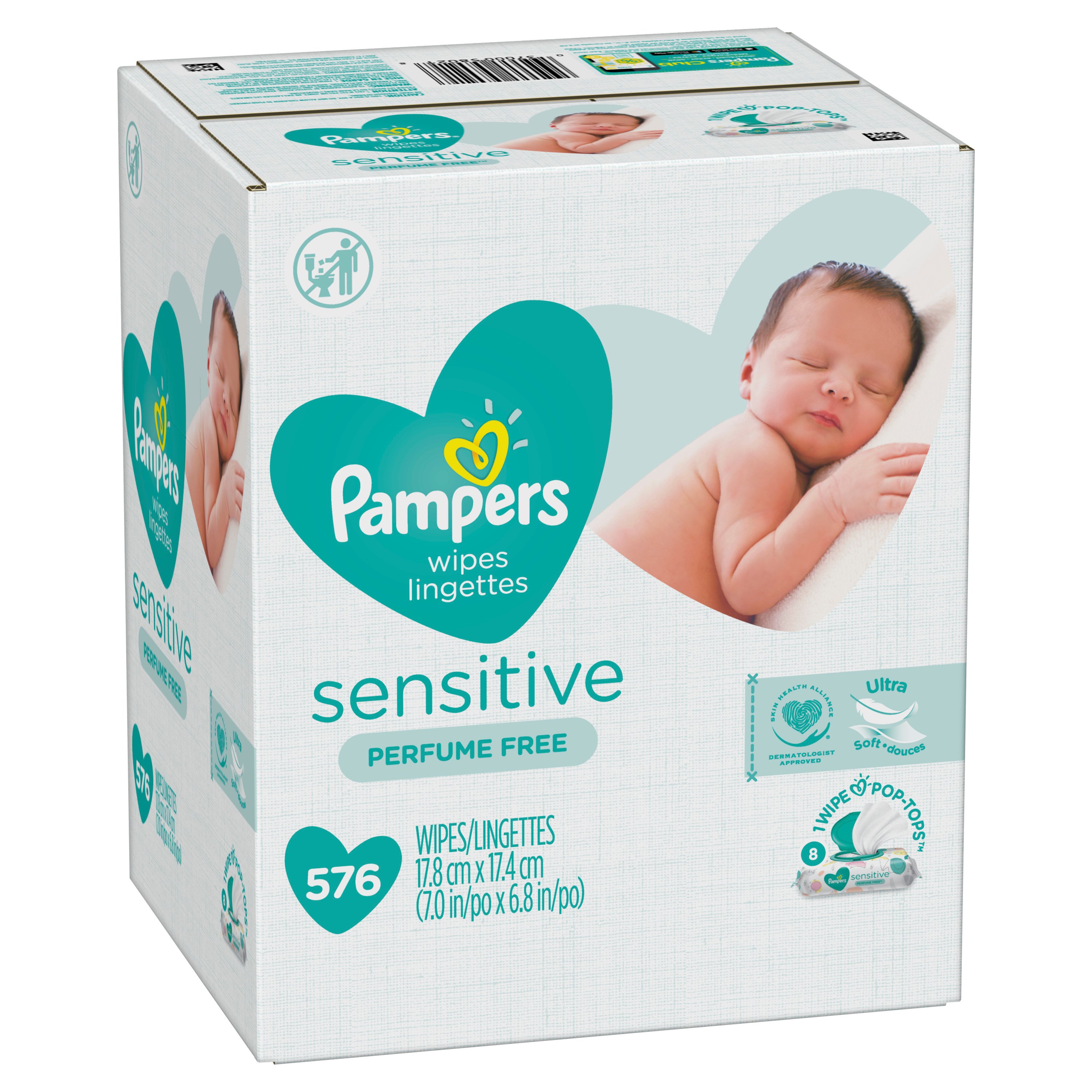 new baby sensitive pampers wipes