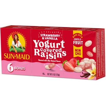 Sun-Maid Strawberry & Vanilla Yogurt Raisins, 6 ct