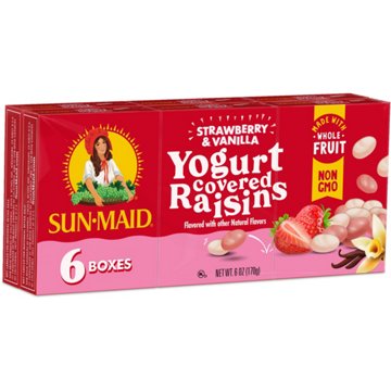 Sun-Maid Strawberry & Vanilla Yogurt Raisins, 6 ct