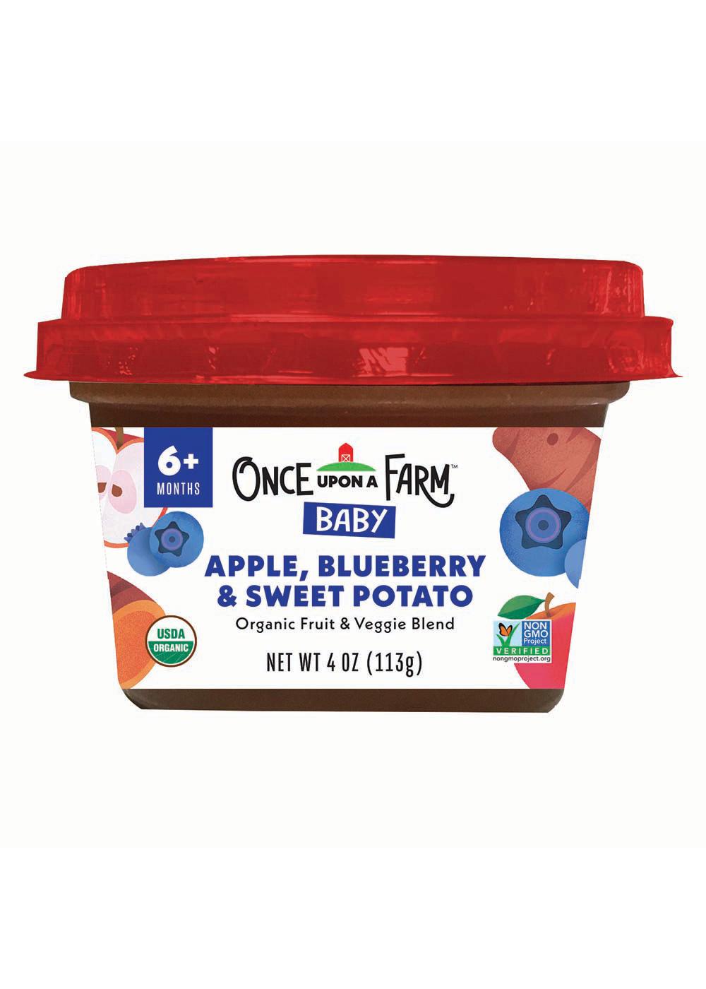 Once Upon a Farm Organic Baby Food - Apple Blueberry & Sweet Potato; image 1 of 2
