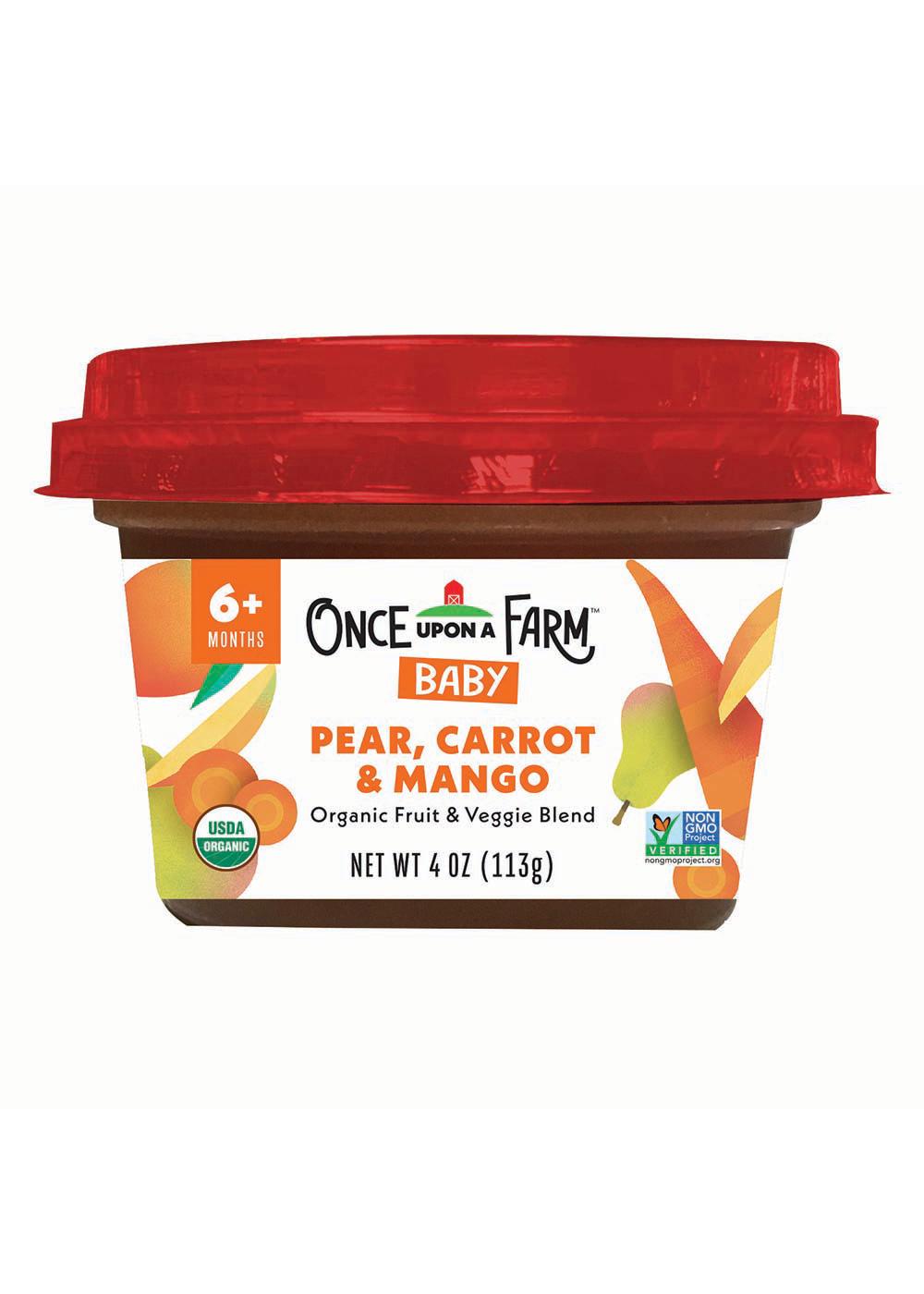 Once Upon a Farm Organic Baby Food - Pear Carrot & Mango; image 1 of 2