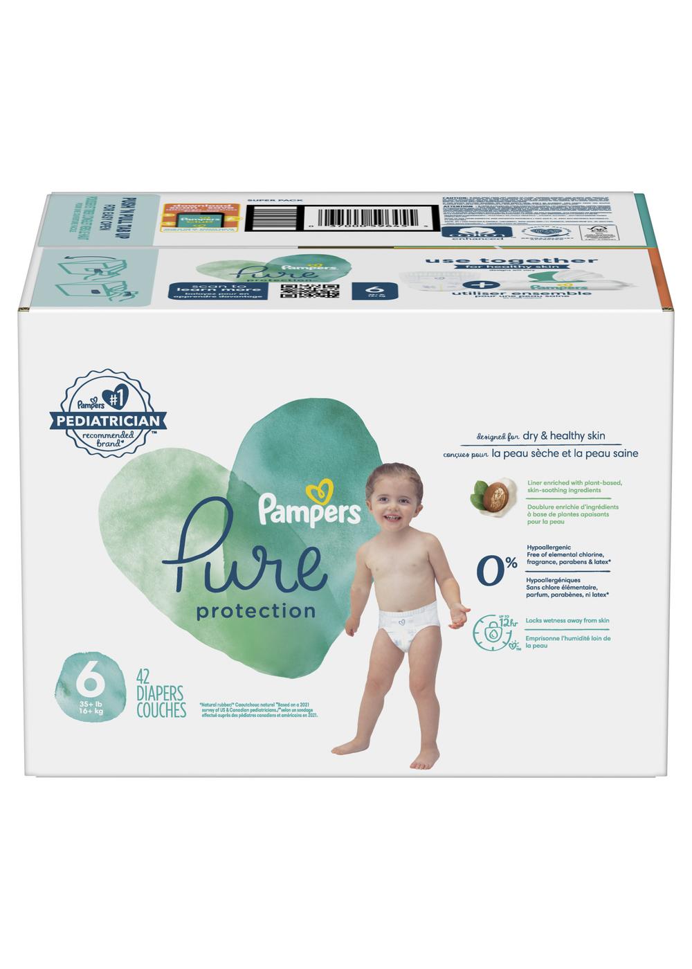 Pack 74 PAMPERS Diapers Premium Protection Size 6 (13+kg) Baby Baby Dry