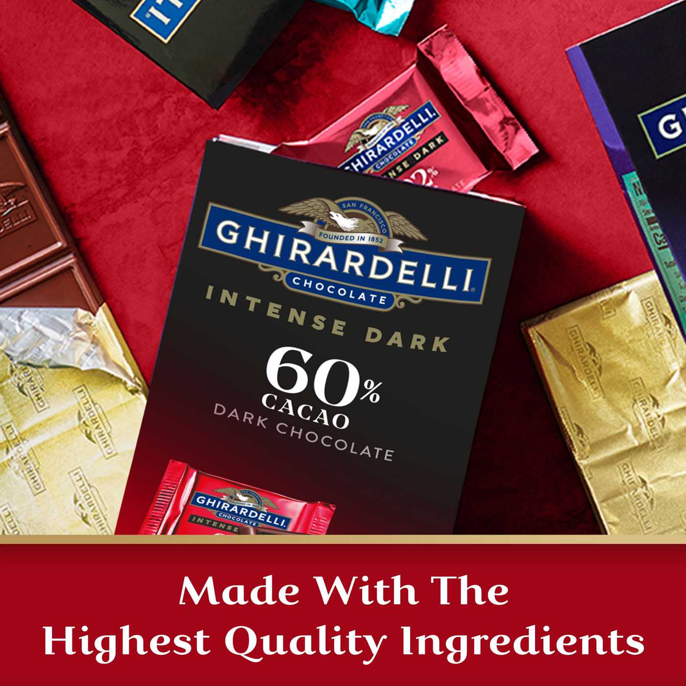 Ghirardelli Intense Dark 60% Cacao Dark Chocolate Squares; image 6 of 7