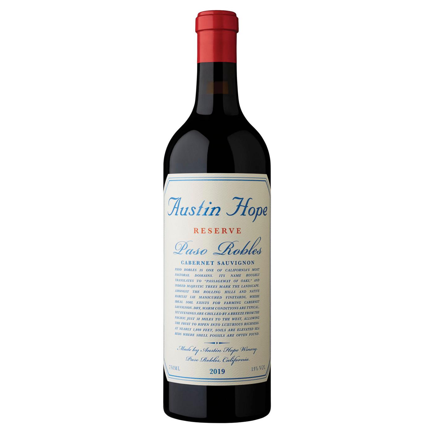 Austin Hope Reserve Cabernet Sauvignon; image 1 of 2