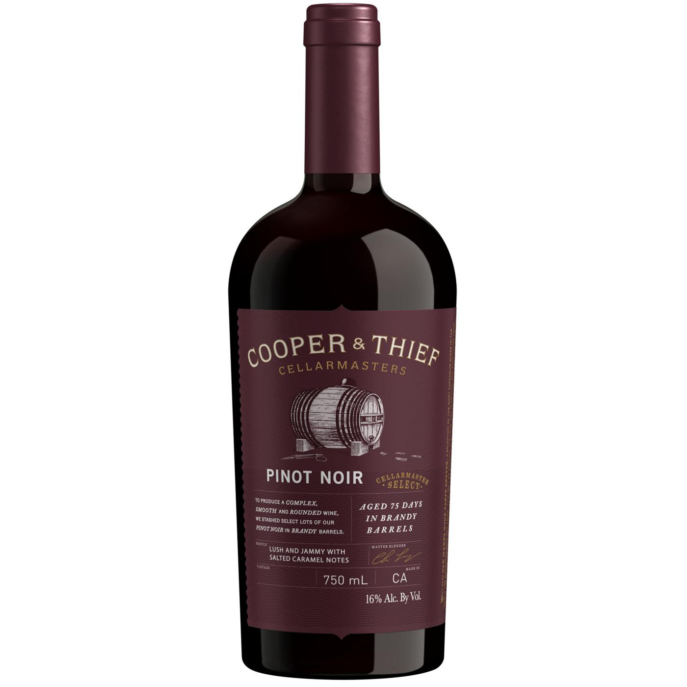 Cooper and Thief Brandy Barrel Aged Pinot Noir Red Wine; image 1 of 7