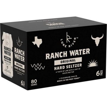 Lone River Original Ranch Water Hard Seltzer 6 pk Cans, 12 oz