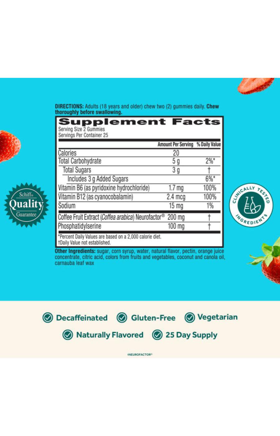 Neuriva Plus Brain Health Support Strawberry Gummies; image 3 of 3