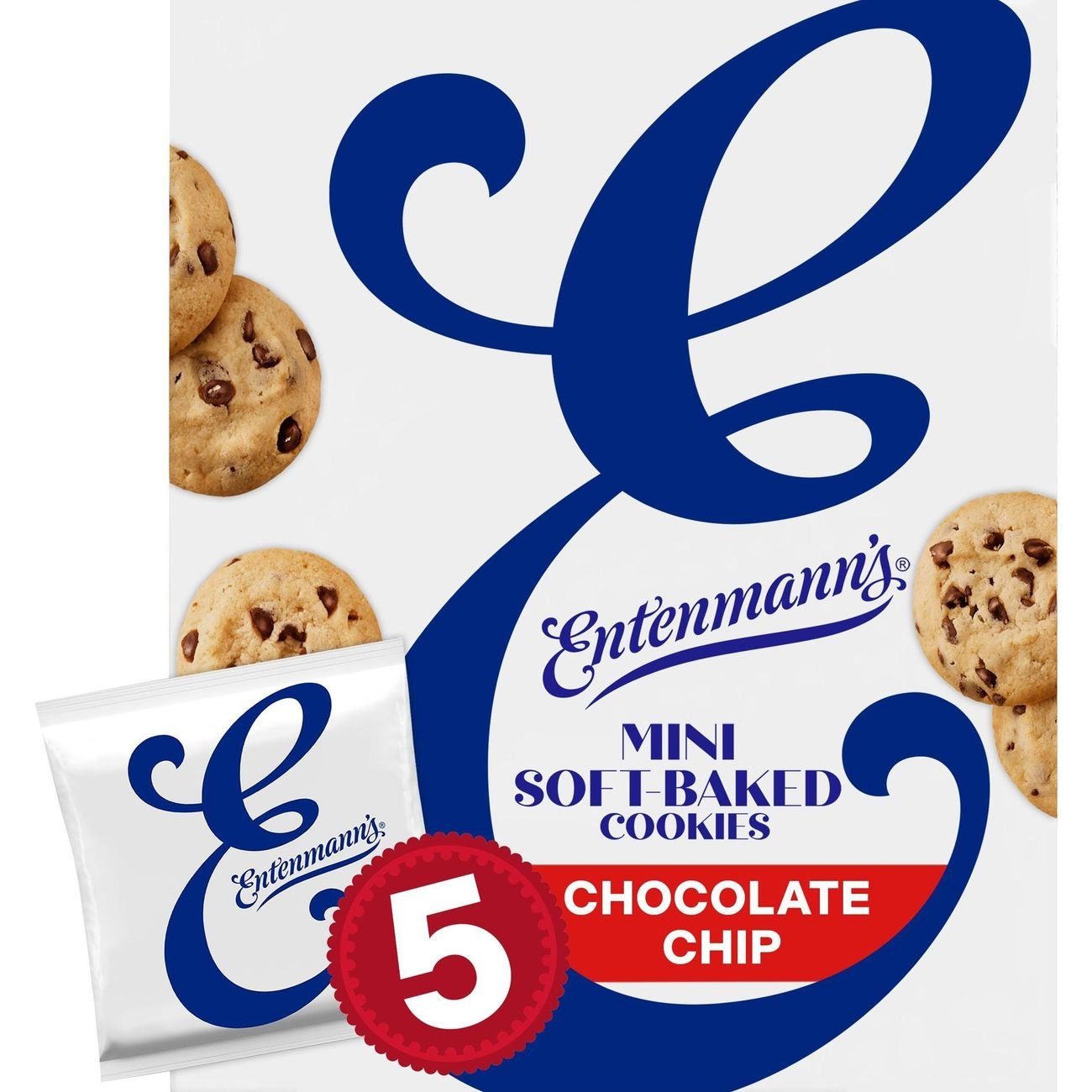 Entenmann's Soft-Baked Chocolate Chip Mini Cookies Packs - Shop Snack ...