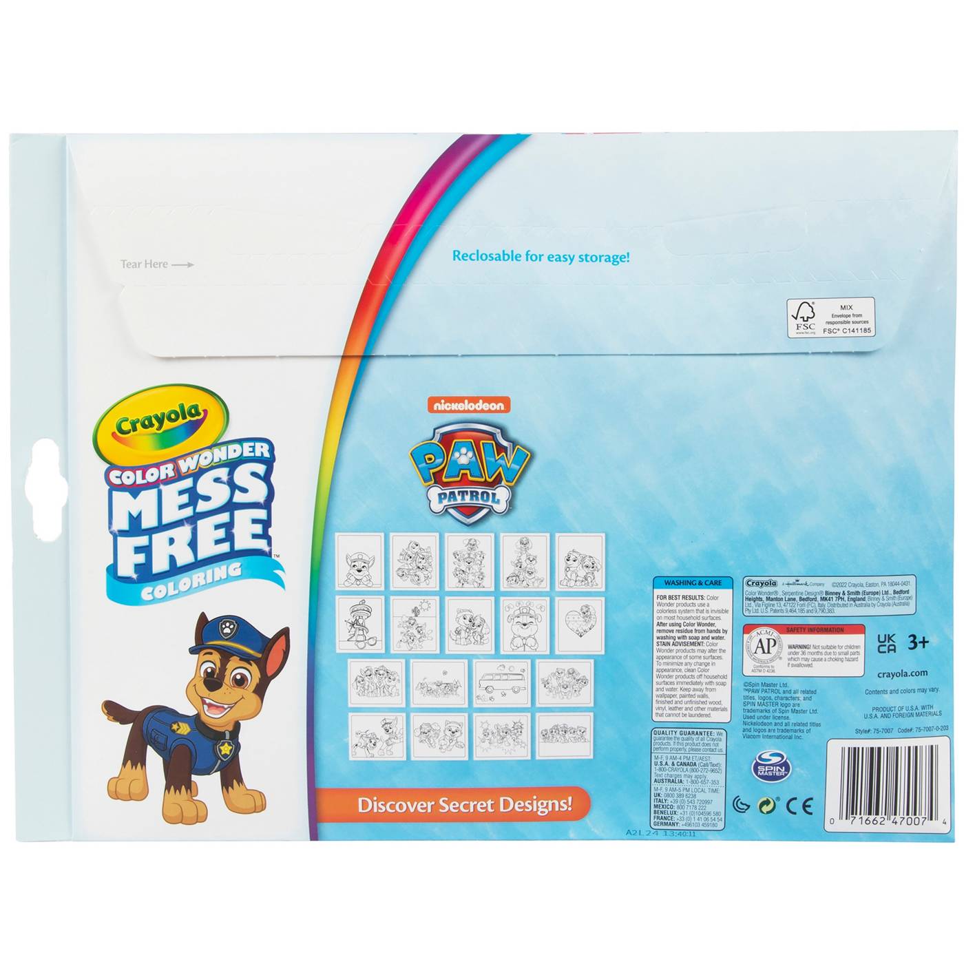 Crayola Paw Patrol Color Wonder Mess Free Coloring Kit Shop Books