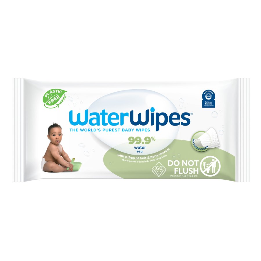 Waterwipes Plastic-free Textured Unscented 99.9% Water Based Baby