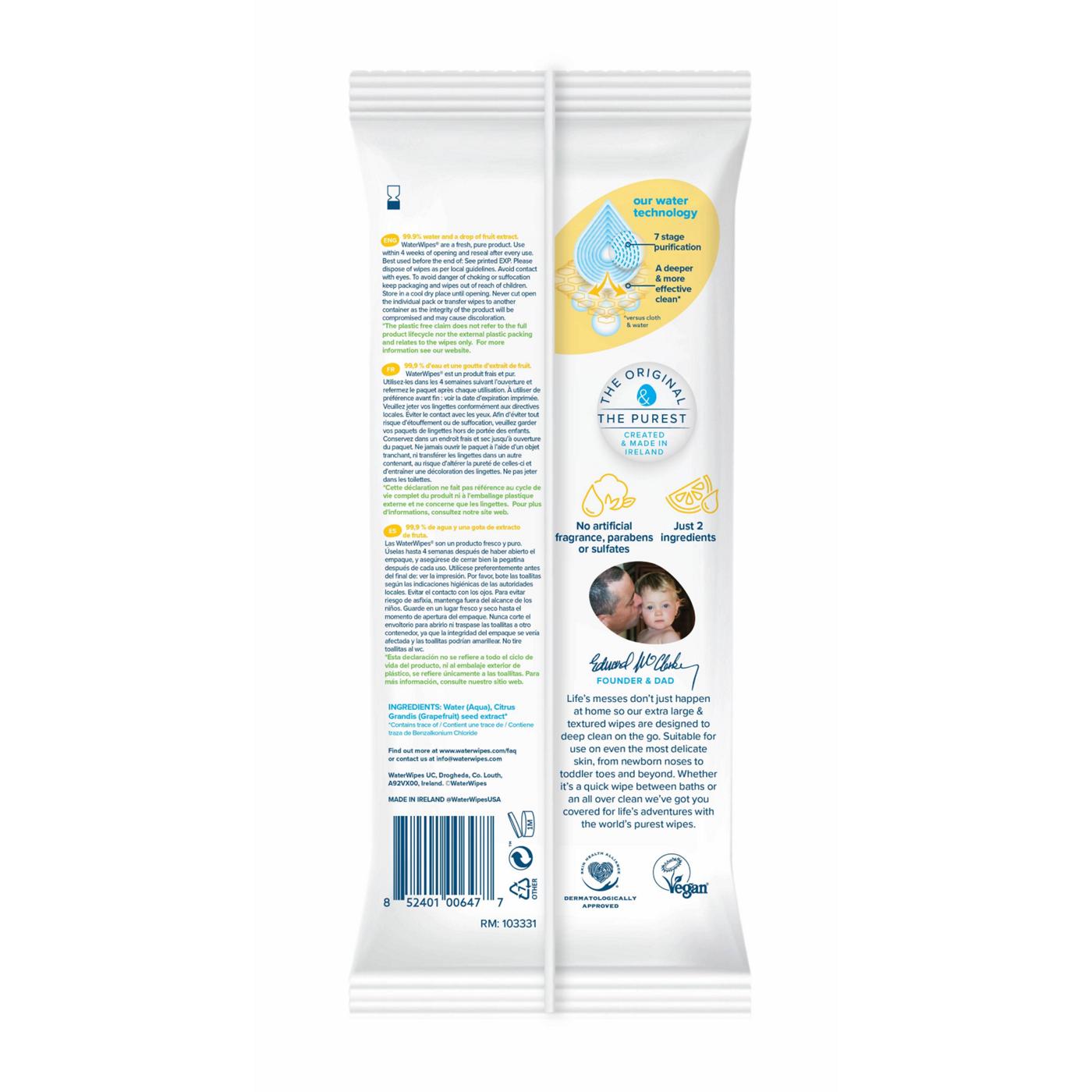 WaterWipes XL Bathing Baby Wipes Shop Baby wipes at HEB