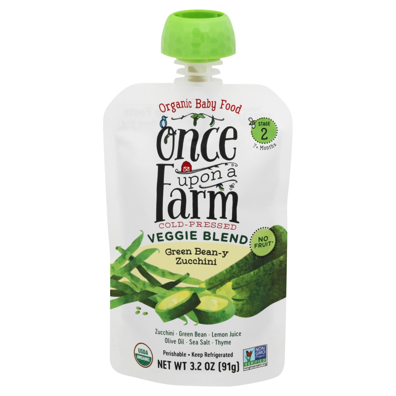 Once Upon a Farm Organic Baby Food Pouch, Green Beany Zucchini Shop