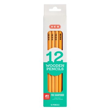 H-E-B Presharpened #2 Classic Wood Pencils, 12 pk
