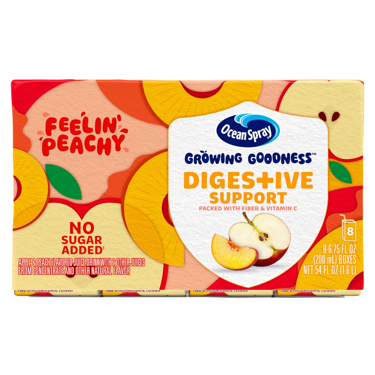 Ocean Spray Growing Goodness Feelin' Peachy Juice 6.75 oz boxes Shop Food & Formula at HEB