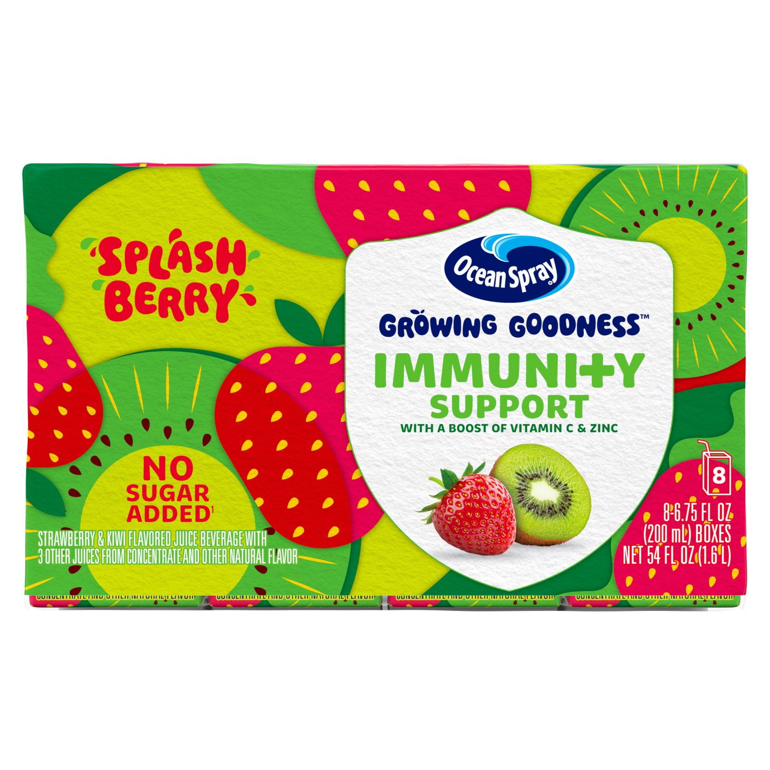 Ocean Spray Growing Goodness Juice Boxes - Splash Berry