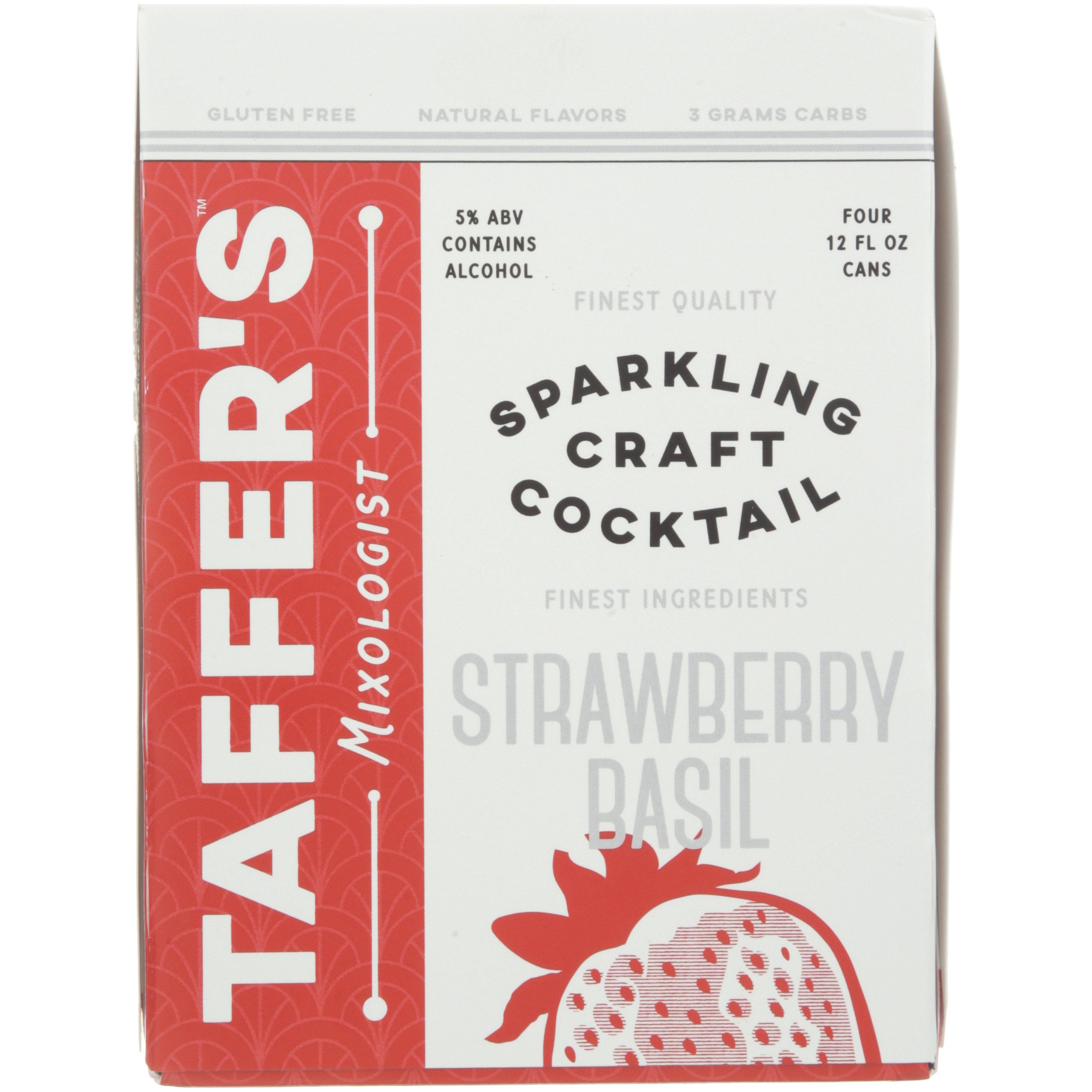 Taffer's Mixologist Strawberry Basil Sparkling Cocktail 12 oz Cans