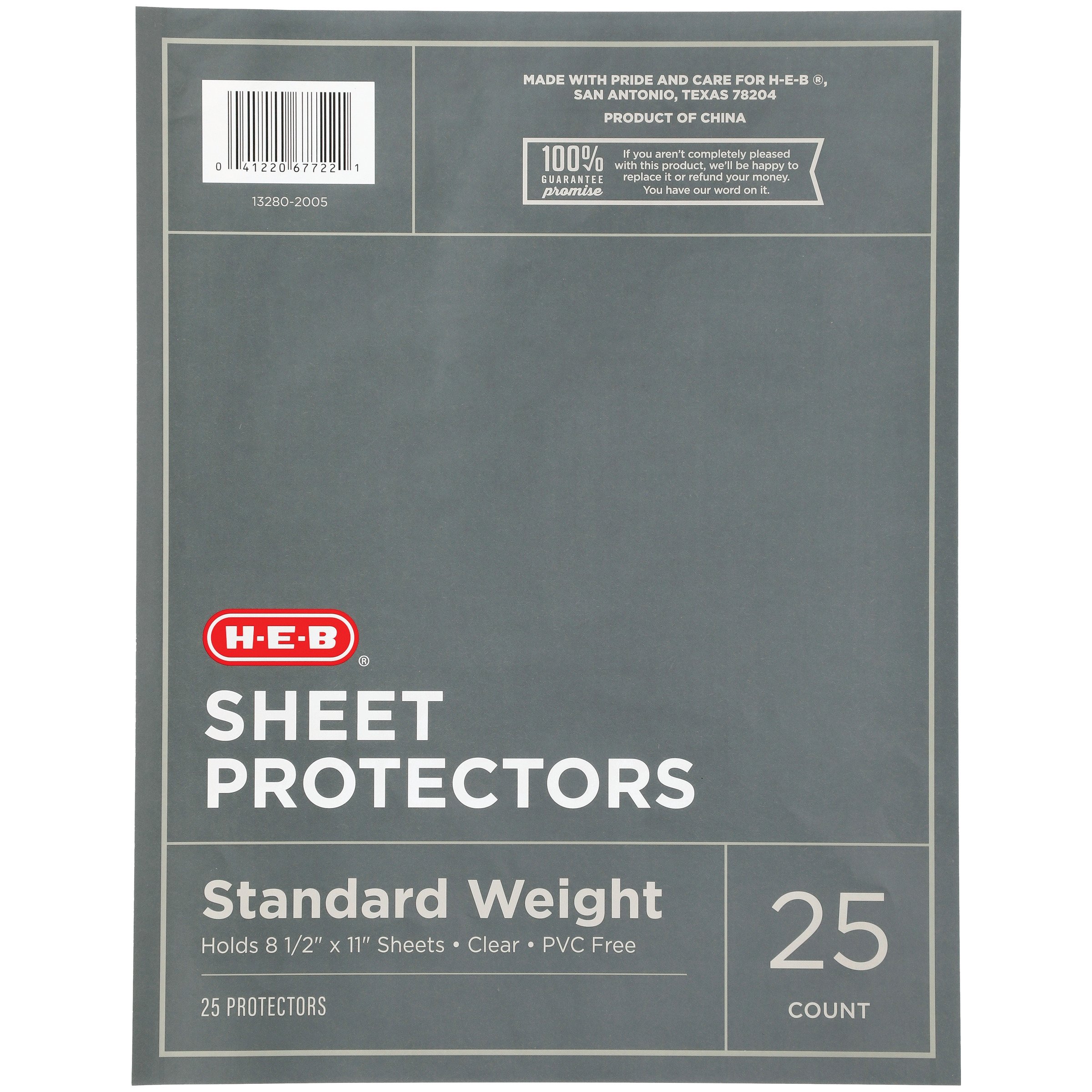 H-E-B 25 Letter Size Sheet Protectors - Clear - Shop School & Office ...