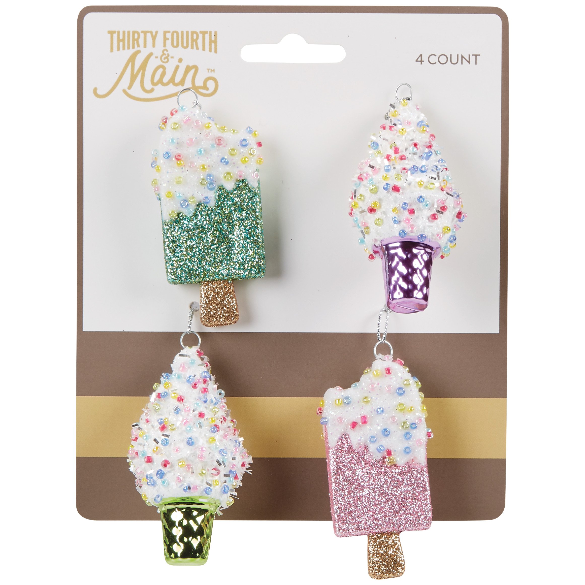 Thirty Fourth & Main Assorted Ice Cream Christmas Tree Ornaments Shop