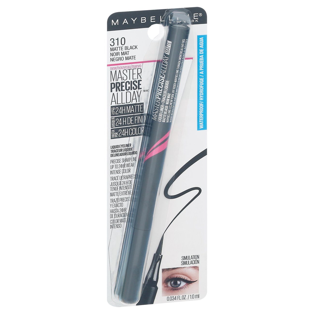 Maybelline Master Precise All Day Liquid Eyeliner Matte Black - Shop Makeup  at H-E-B