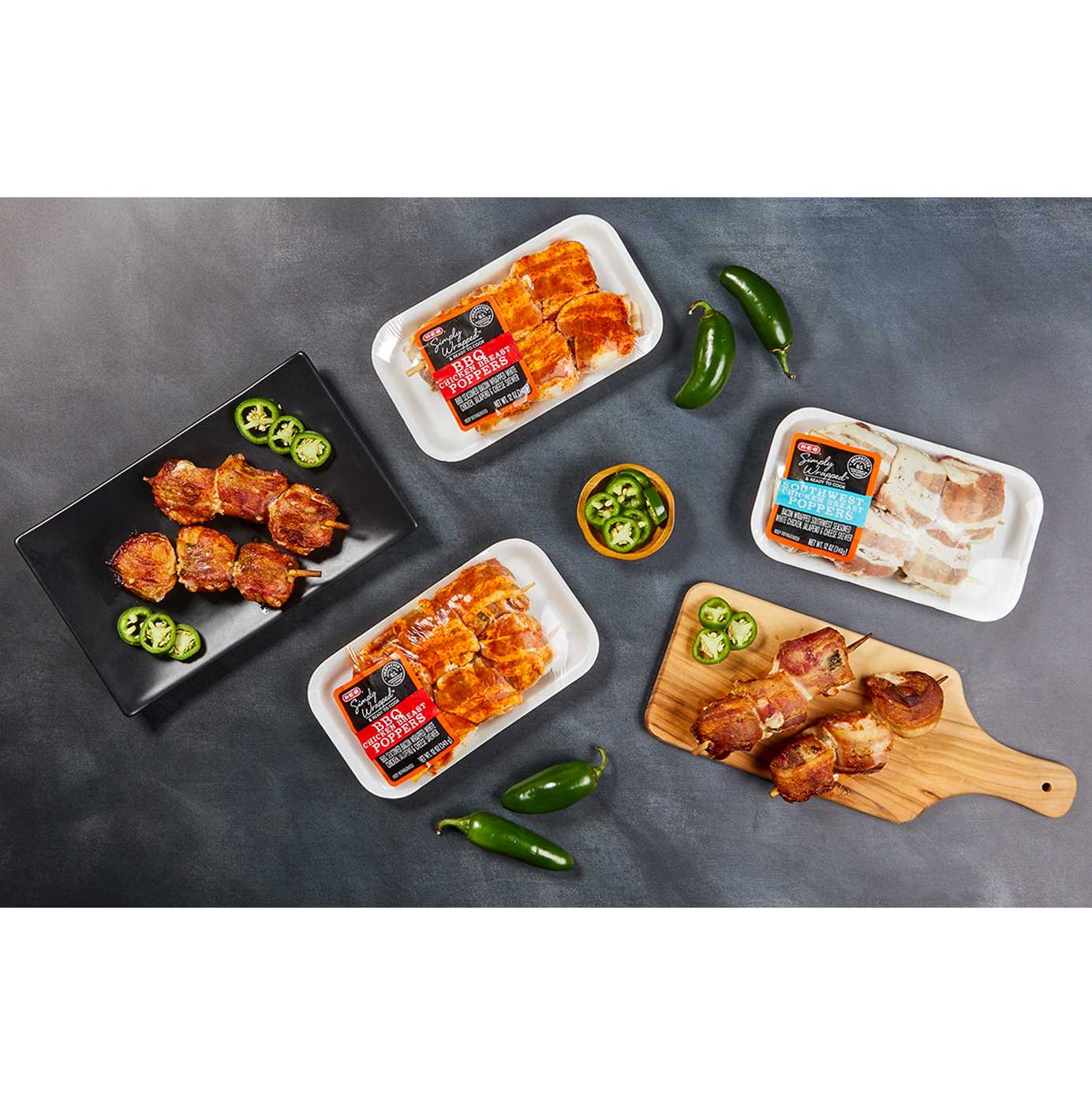 HEB Simply Wrapped BBQ Seasoned Chicken Breast Poppers Shop Chicken