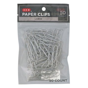 H-E-B Large Paper Clips, 50 ct