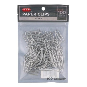 H-E-B Paper Clips - Silver, 100 ct
