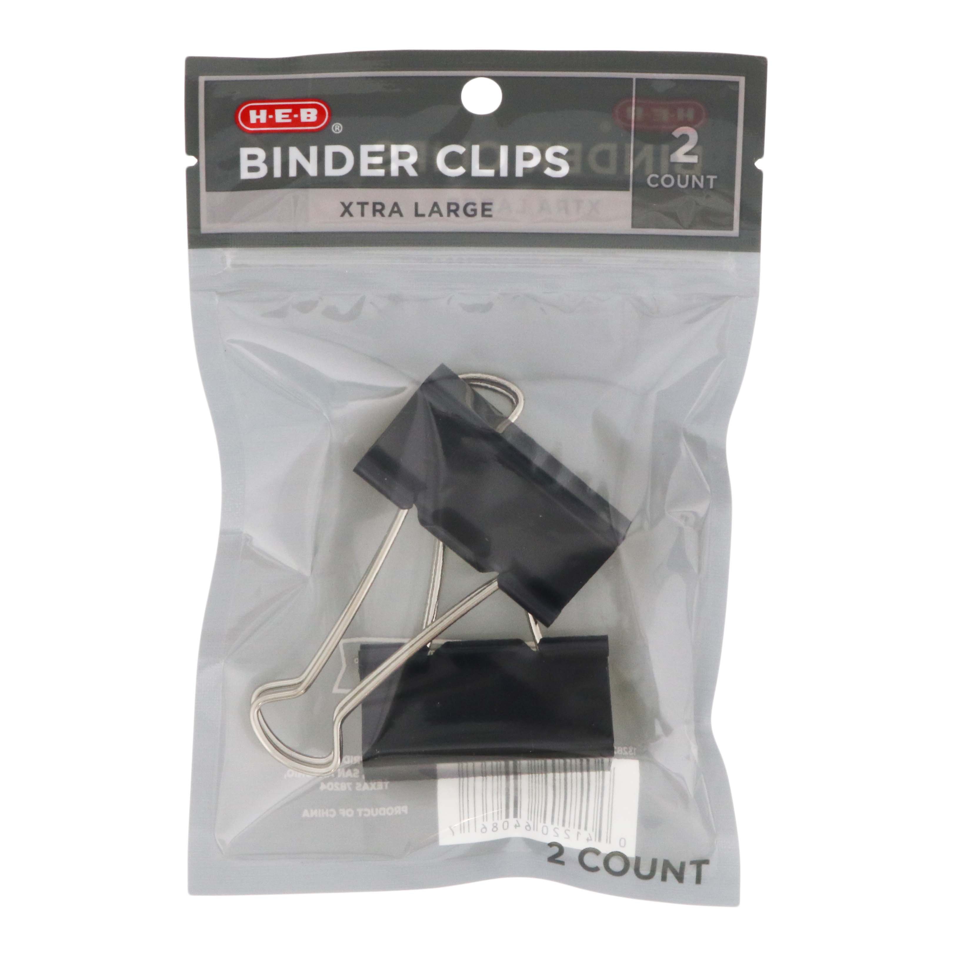 HEB Extra Large Binder Clips Shop Paper Clips & Fasteners at HEB