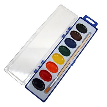 H-E-B Watercolors Paint Set with Brush